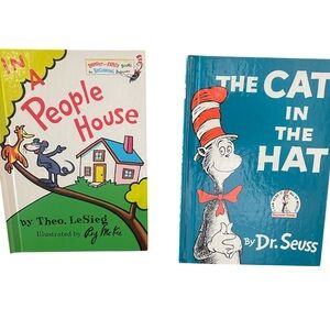 Dr. Seuss Cat in the Hat, In A People House Vintage Hardcover Books